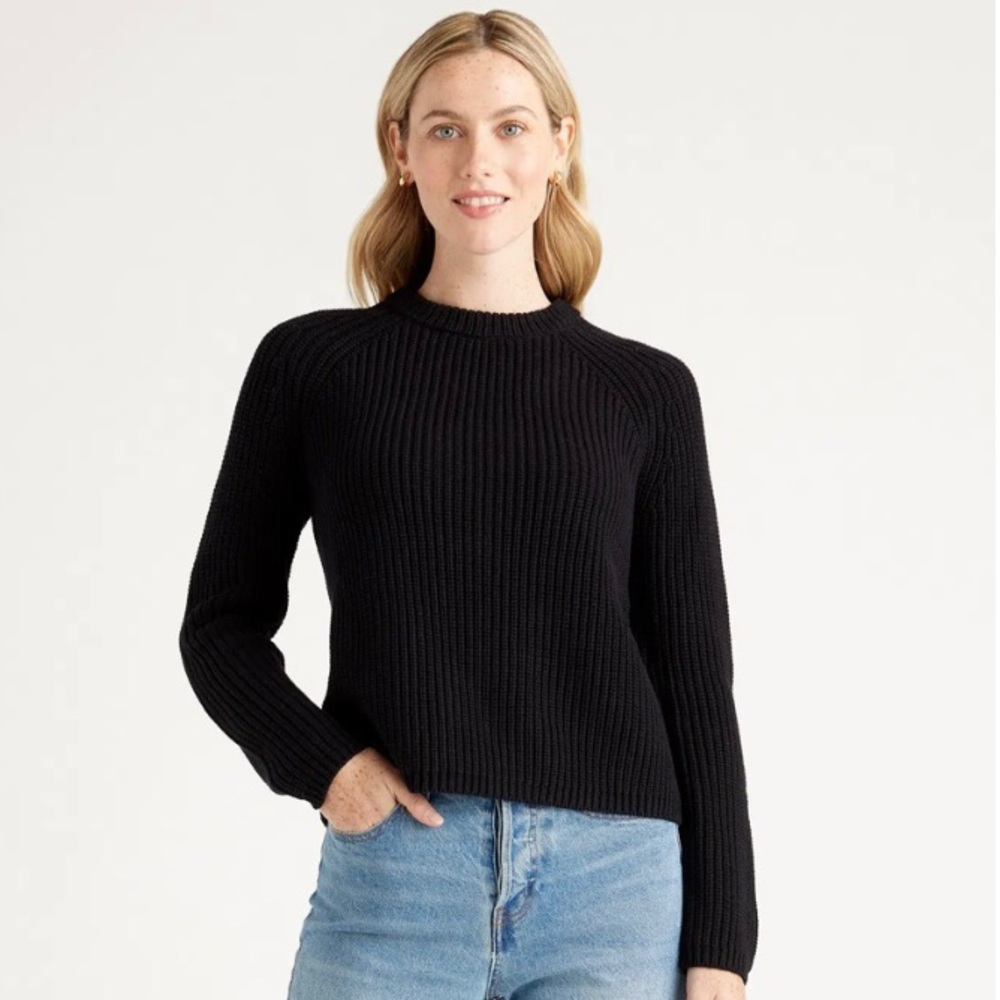 NWT Quince Organic Cotton Fisherman Sweater M
